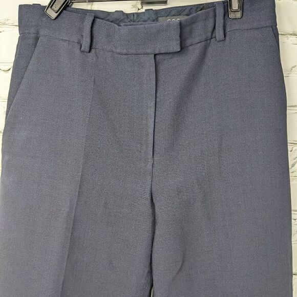 COS women's wool trousers navy blue straight leg US 8 - Picture 7 of 8